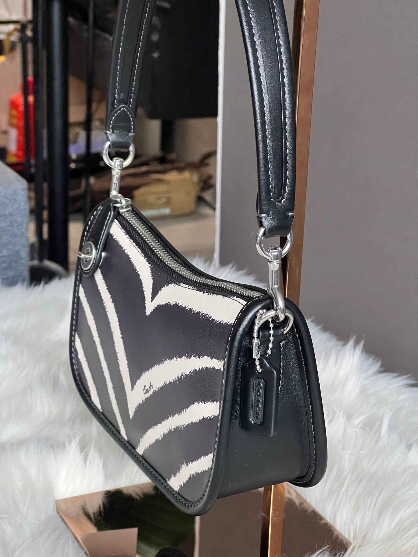 Coach Swinger 20 with Zebra Print