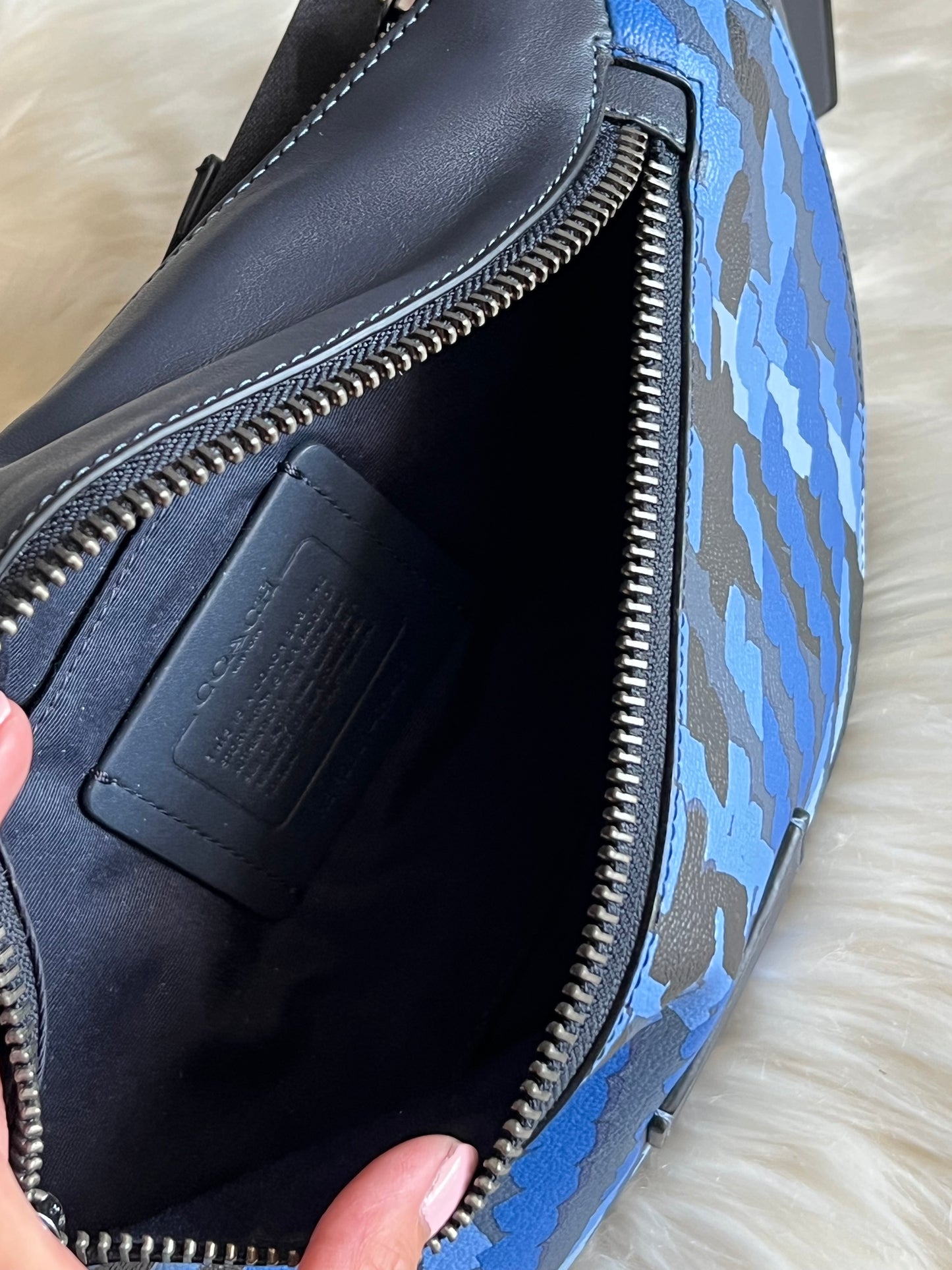 Coach Warren Belt Bag with Plaid Print