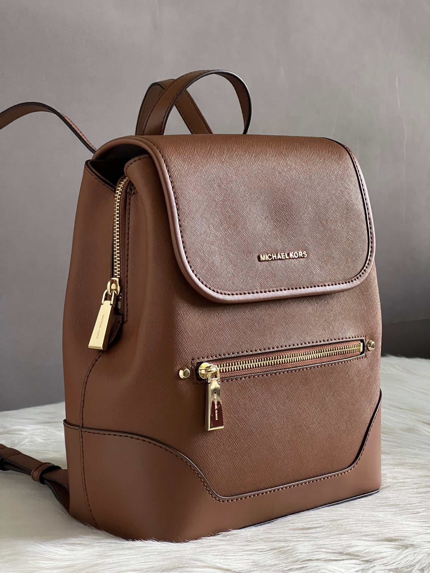 Michael Kors Harrison Medium Saffiano Leather Backpack