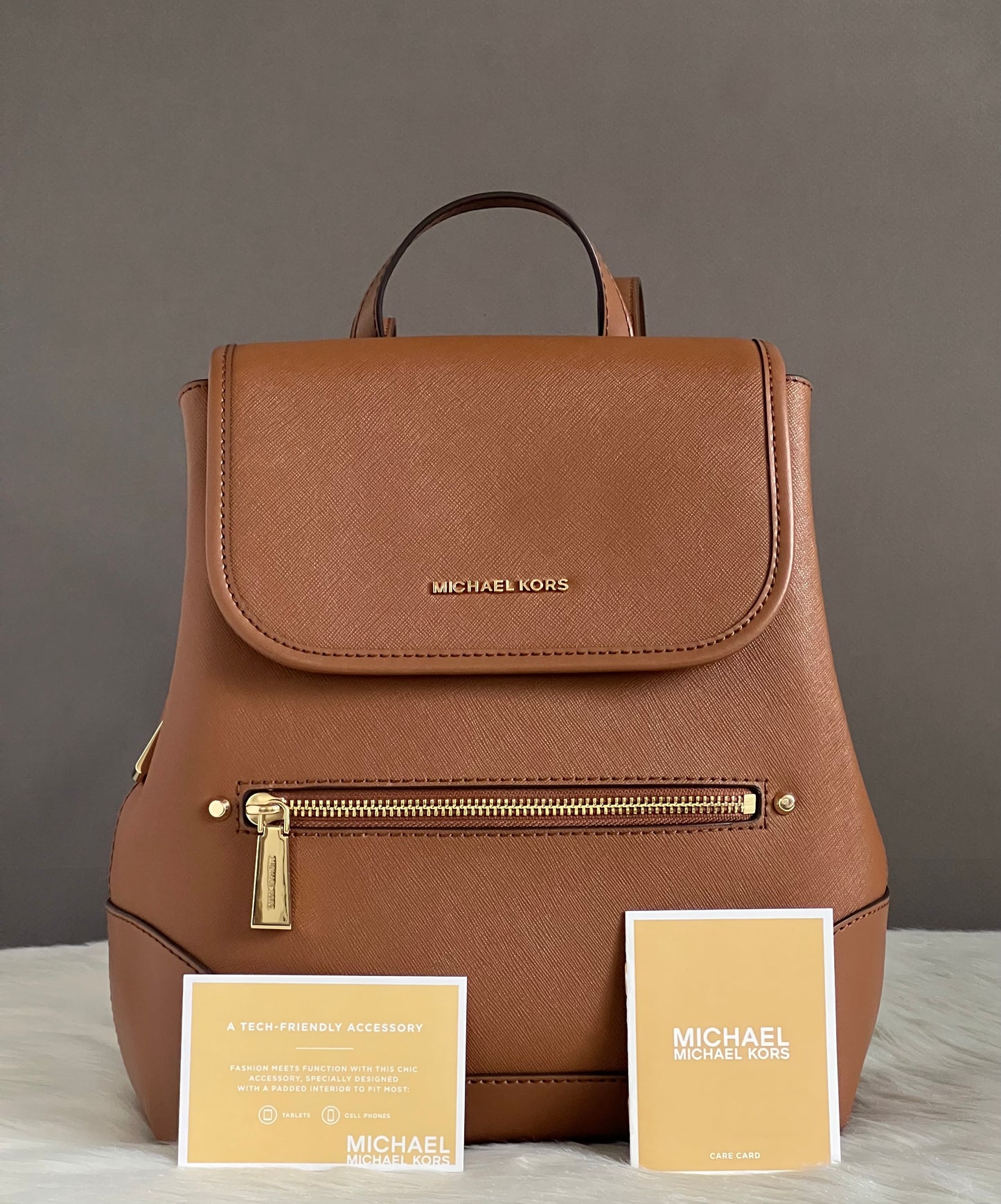 Michael Kors Harrison Medium Saffiano Leather Backpack