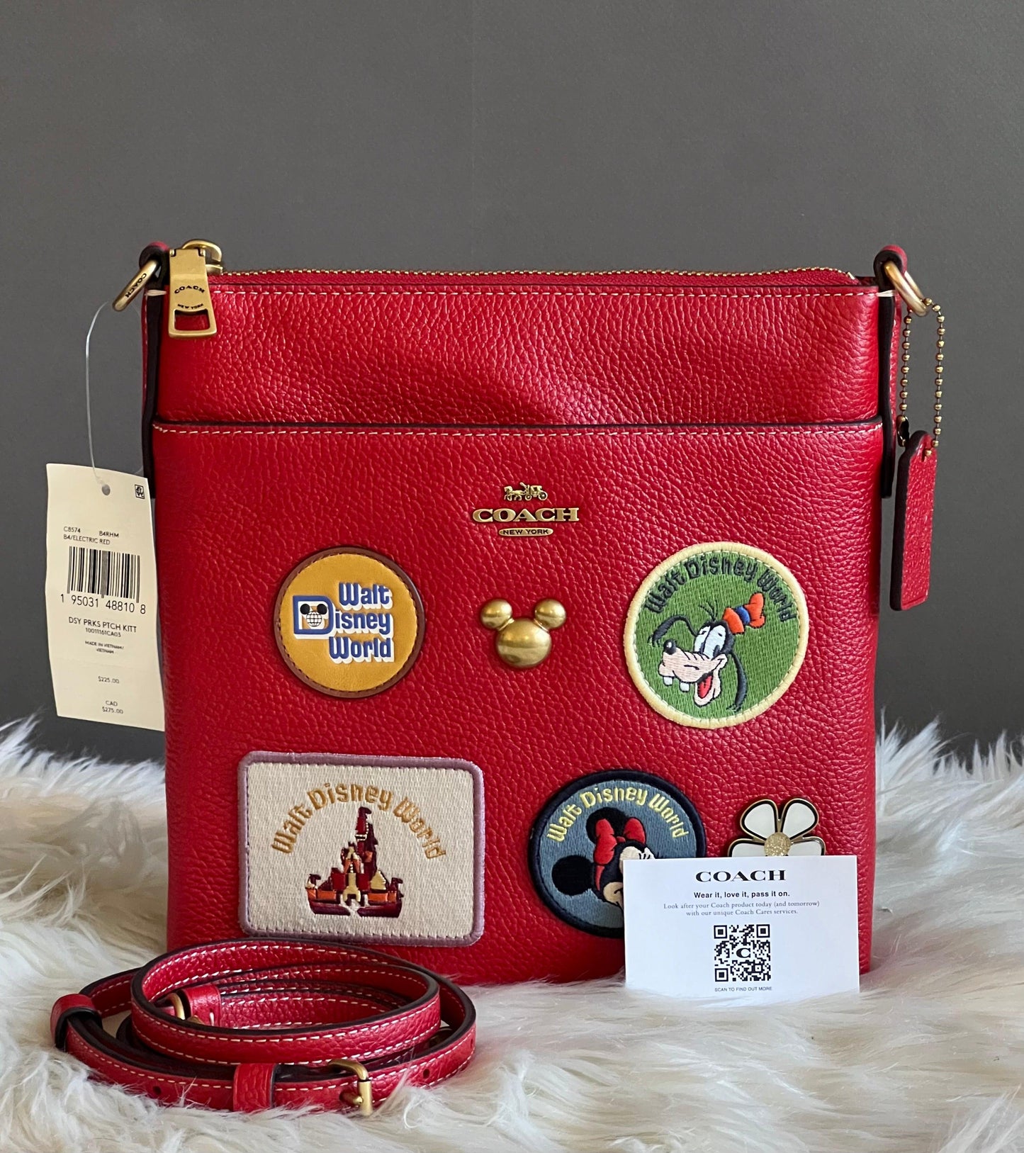 Disney X Coach Kitt Messenger Crossbody With Patches