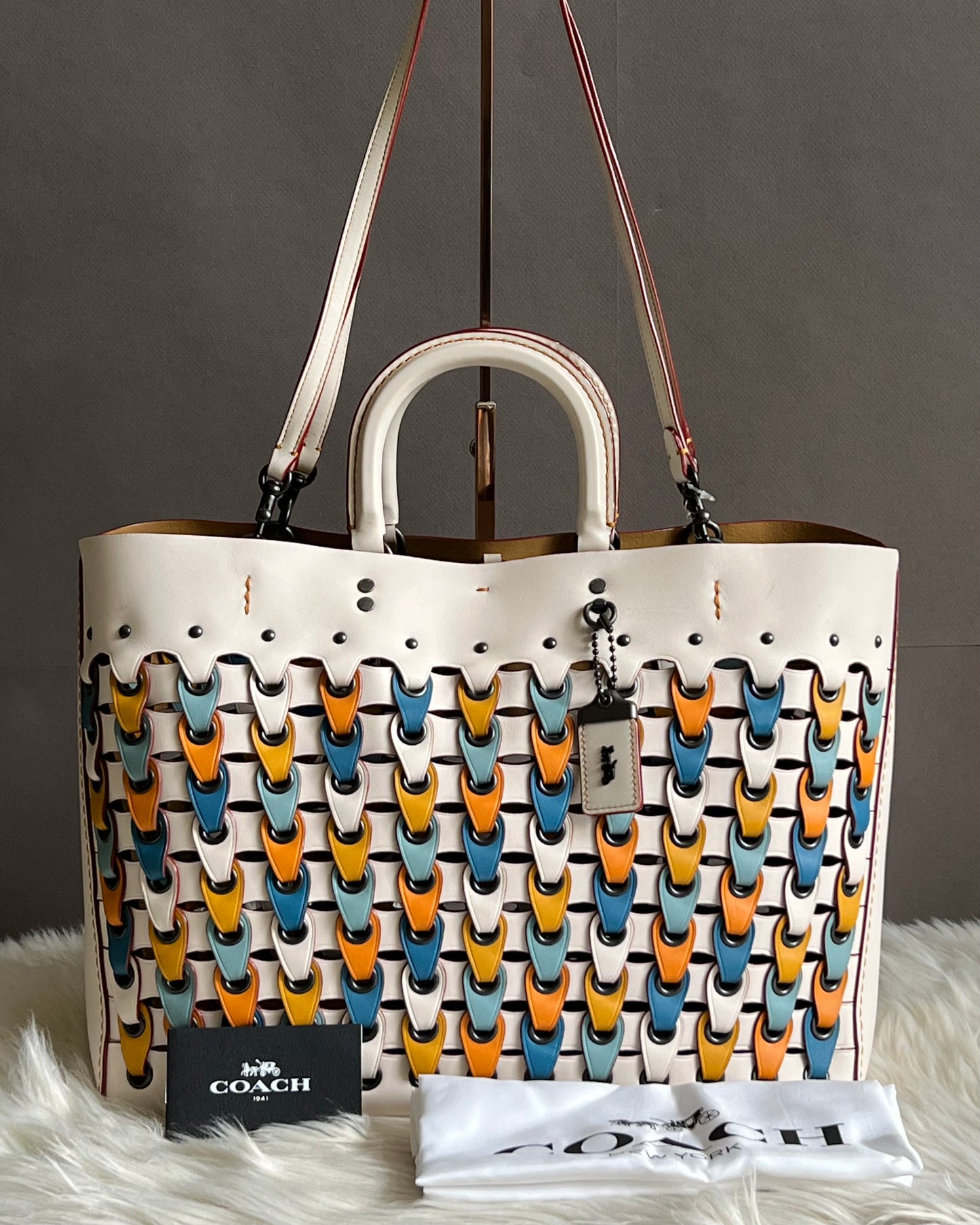 Coach 1941 Rogue Tote with Colorblock Coach Links