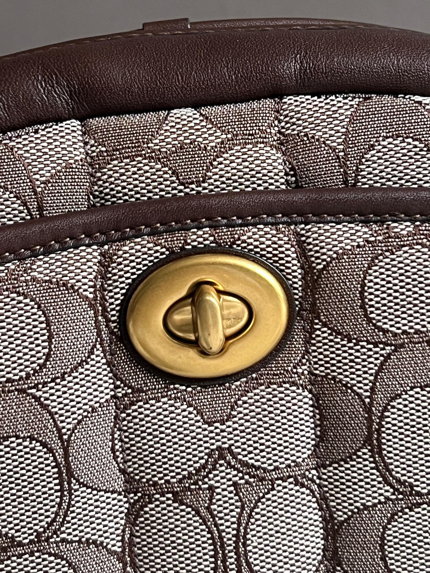 Coach Small Camera Bag in Signature Jacquard with Quilting