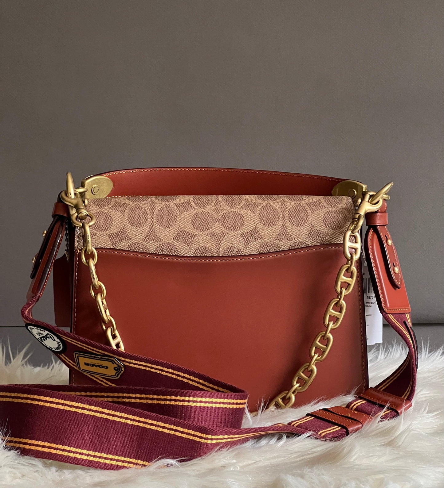Coach Beat Shoulder Bag in Signature Canvas with Patches
