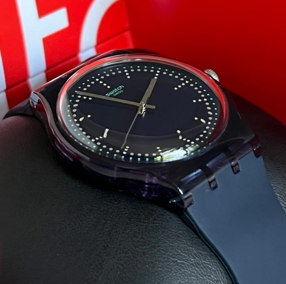 Swatch Blue Pillow Watch