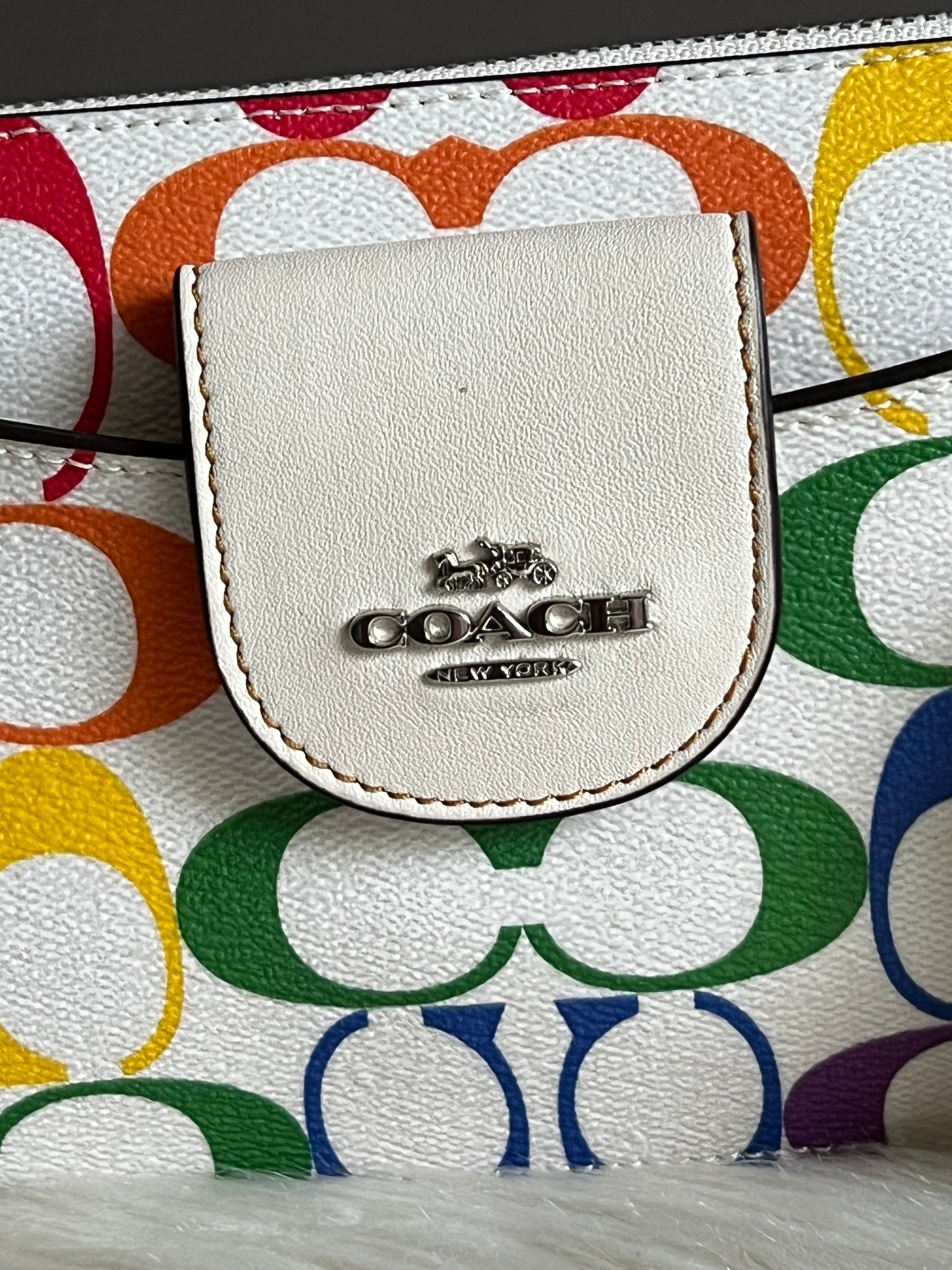 Coach Poppy Crossbody in Rainbow Signature Canvas