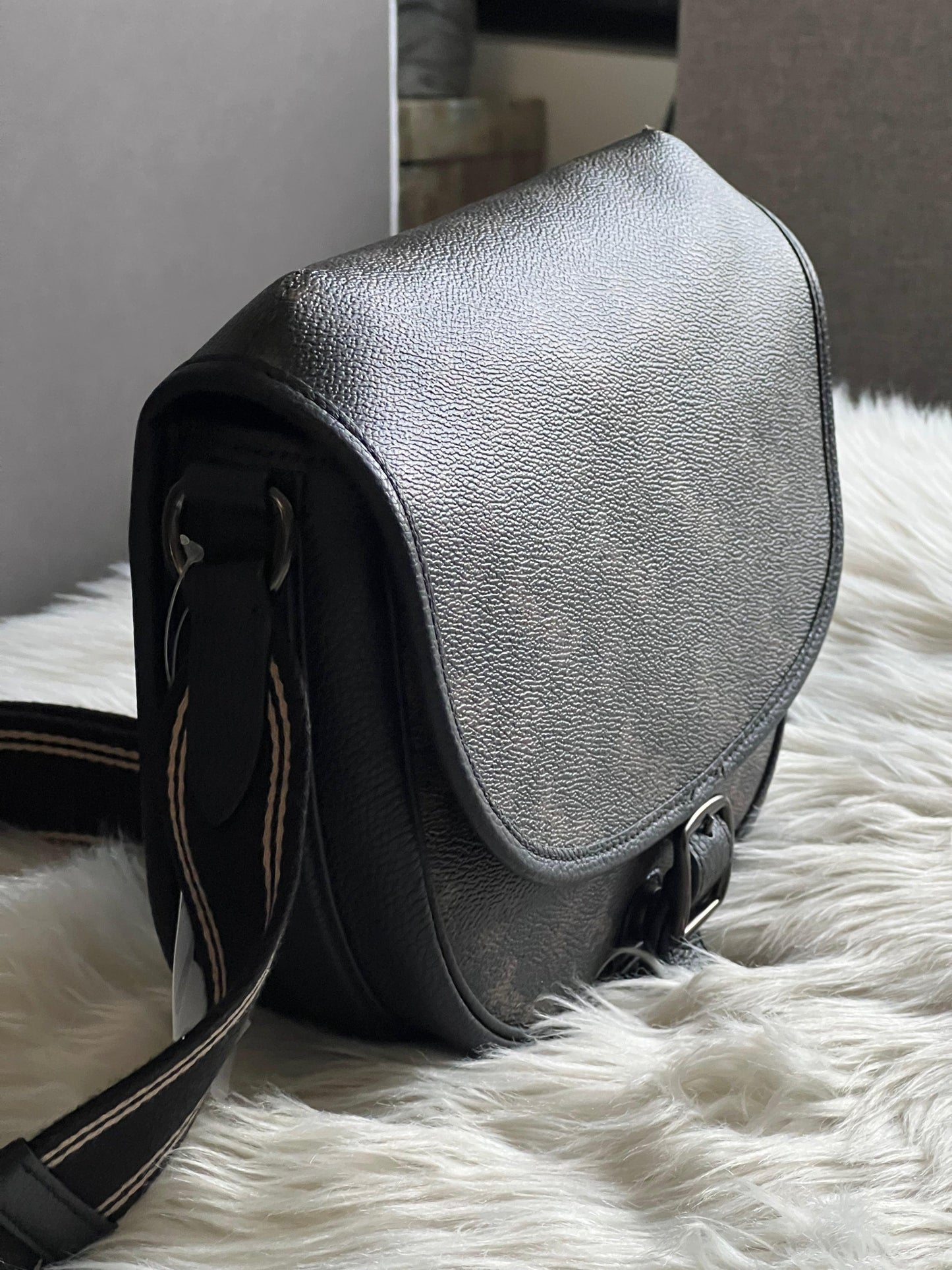 Coach Hitch Crossbody with Horse and Carriage Print