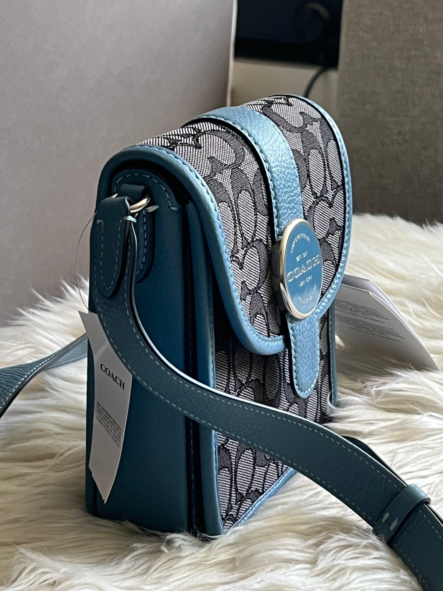 Coach North/South Lonnie Crossbody in Signature Jacquard