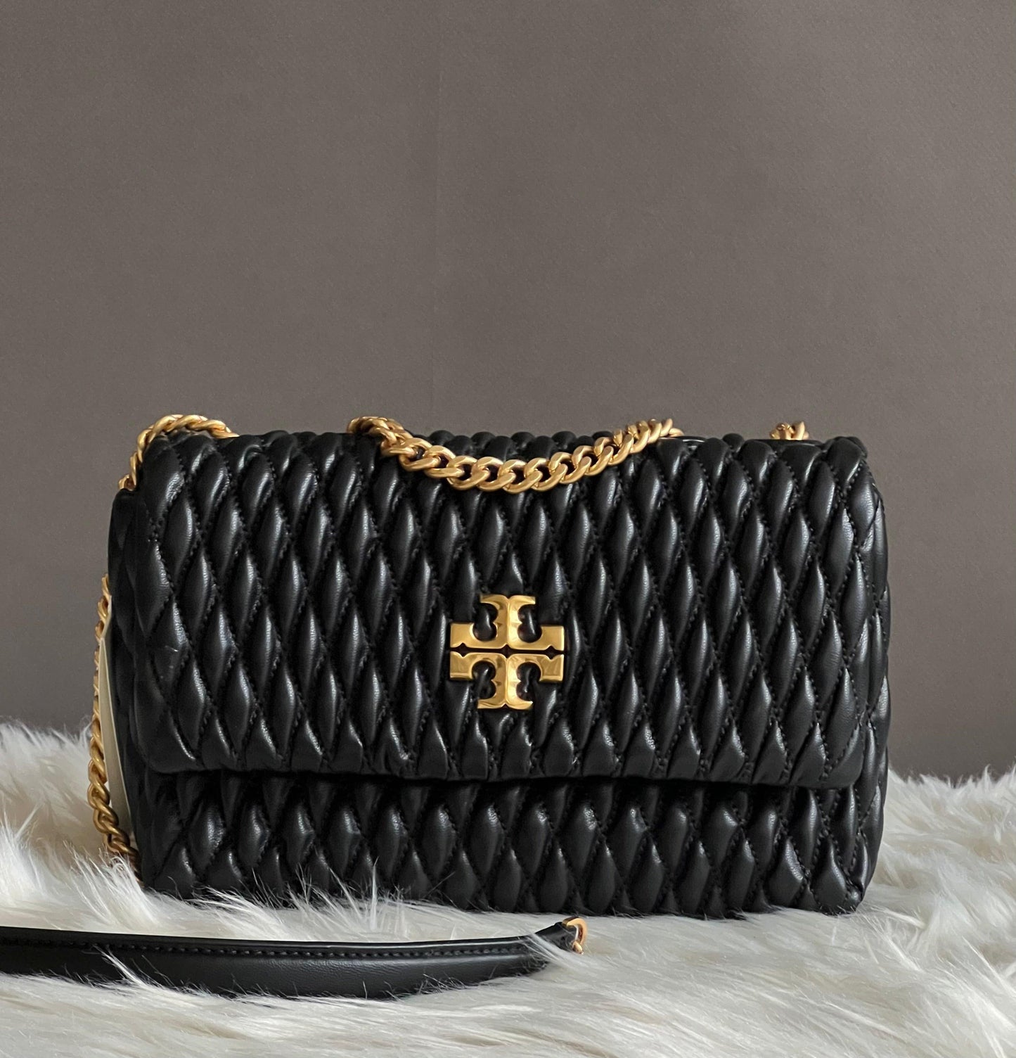 Tory Burch Kira Ruched Small Convertible Shoulder Bag