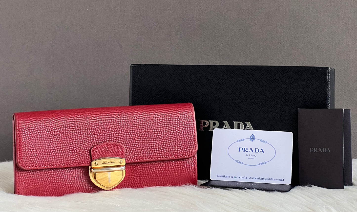 Prada Saffiano Long Wallet