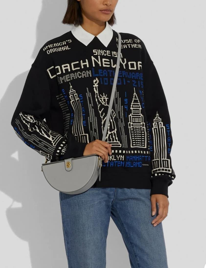 Coach City Blocks Semi Circle Bag