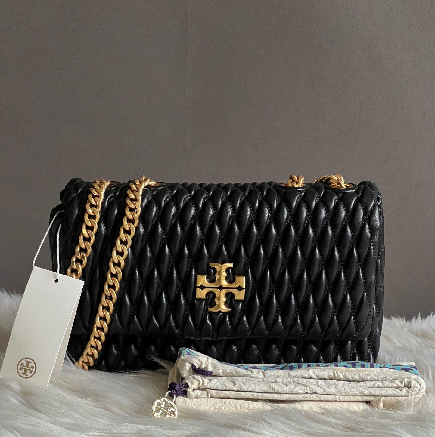 Tory Burch Kira Ruched Small Convertible Shoulder Bag