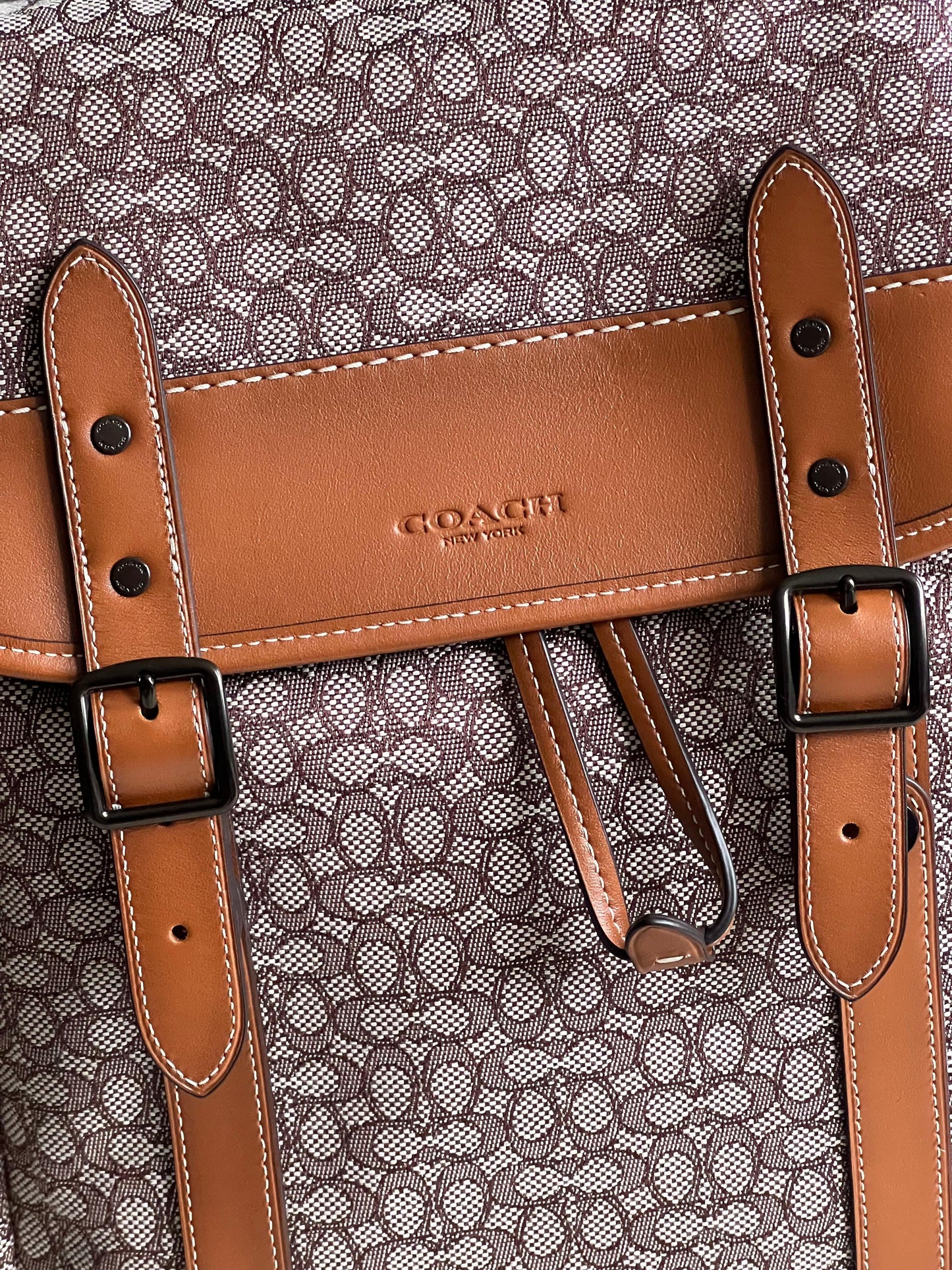 Coach Hitch Backpack in Micro Signature Jacquard