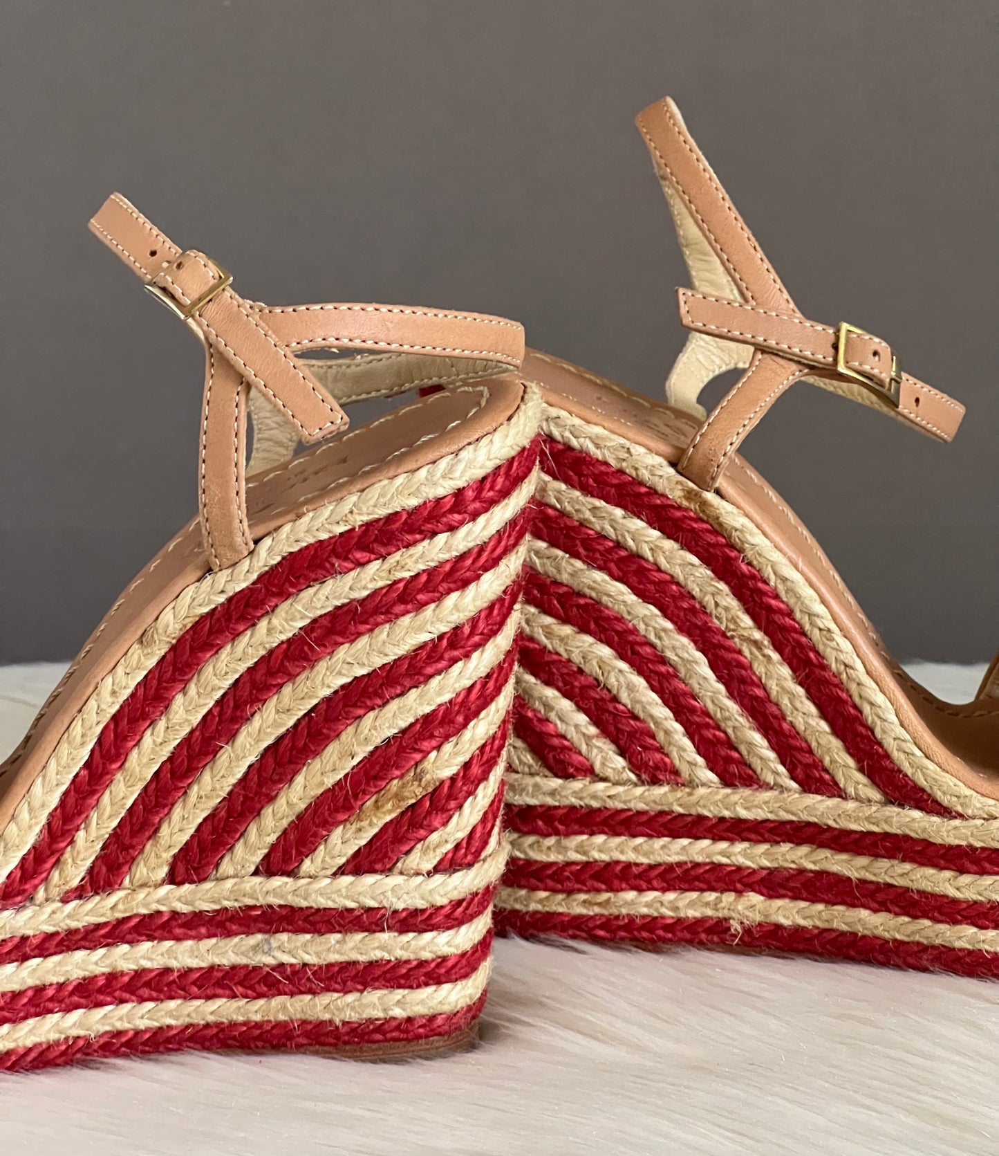 Kate Spade Espadrille Striped Wedge Sandal