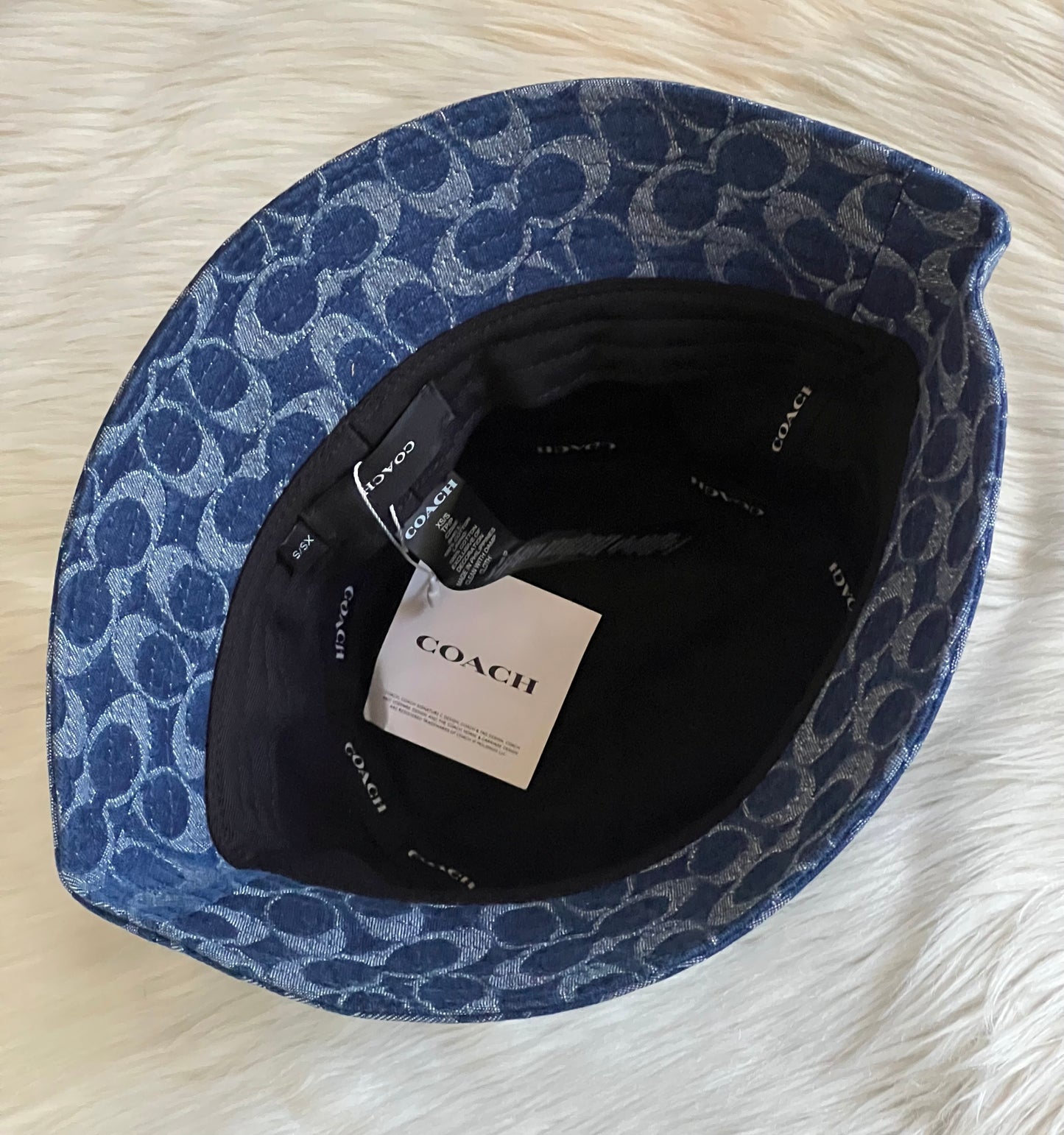 Coach Signature Denim Bucket Hat