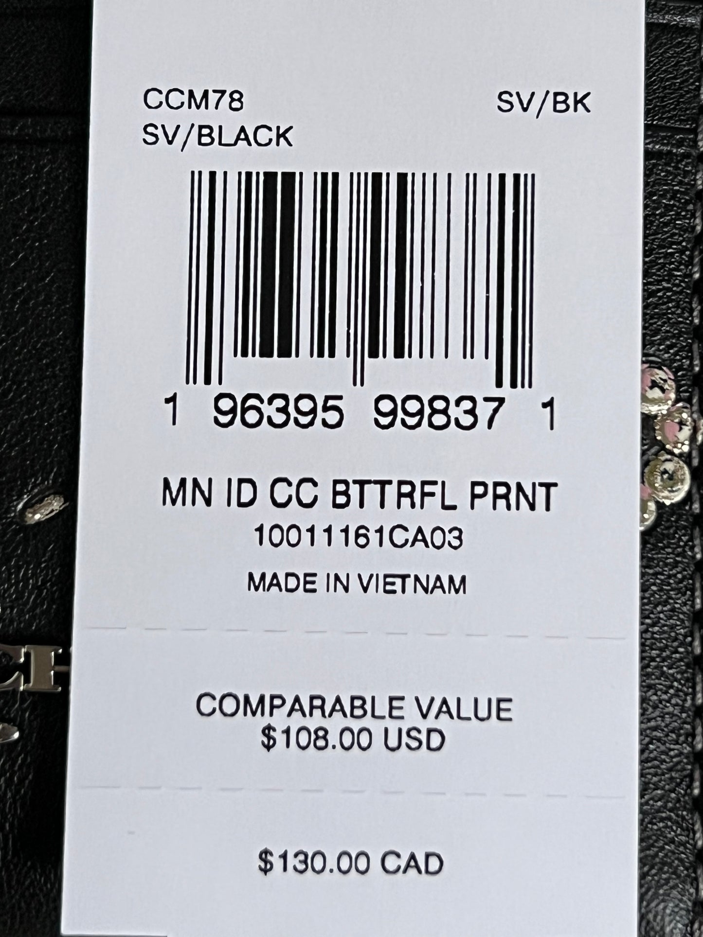 Coach Mini ID Card Case In Butterfly Print