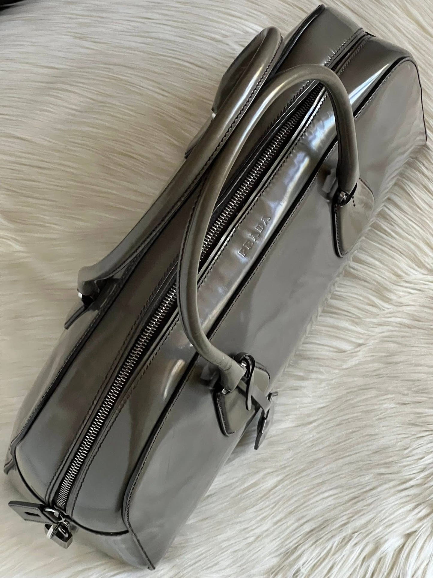 PRE-LOVED - Prada Spazzolato Leather Shoulder Bag