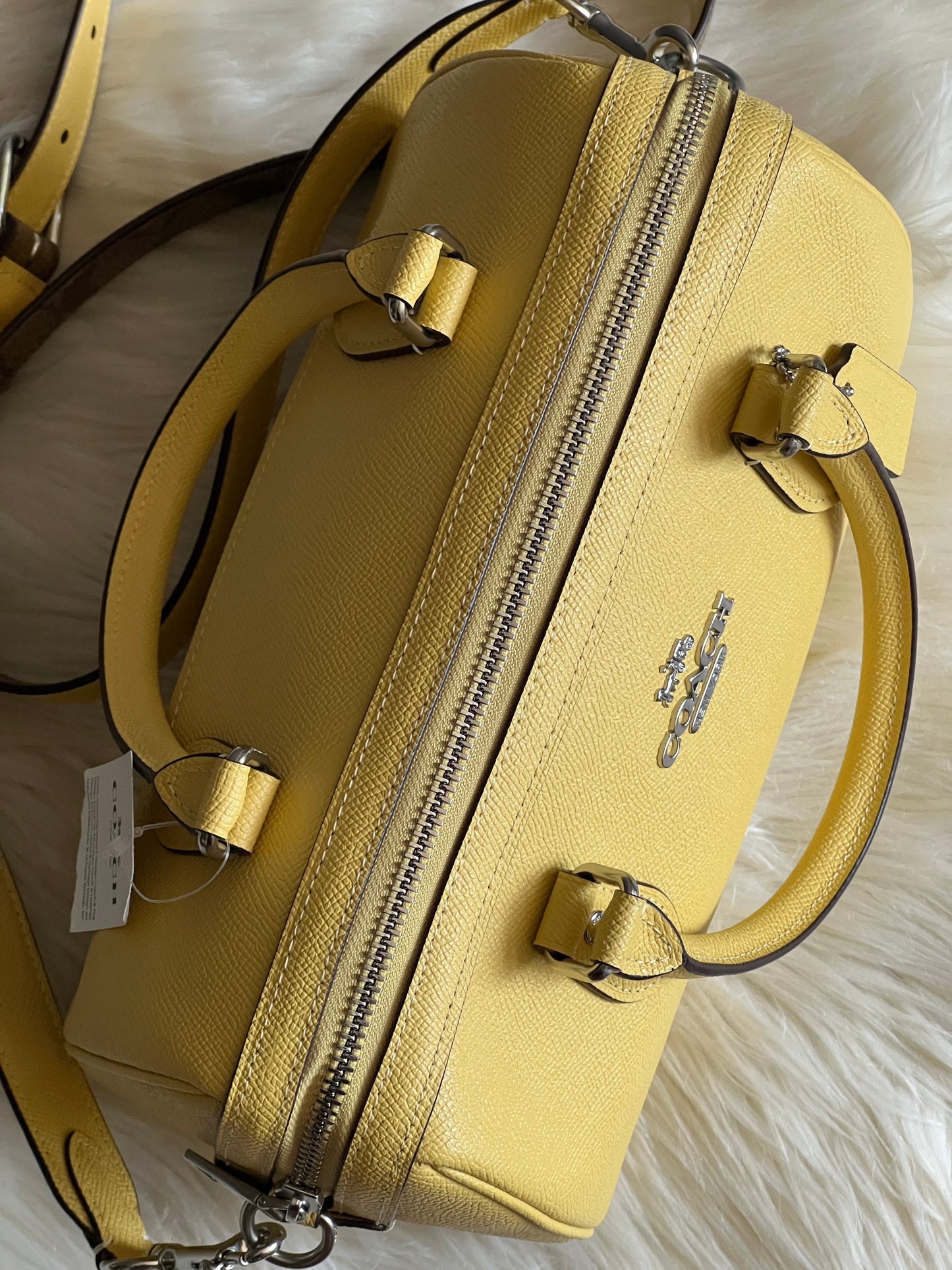 Coach Rowan Satchel with Signature Canvas Detail