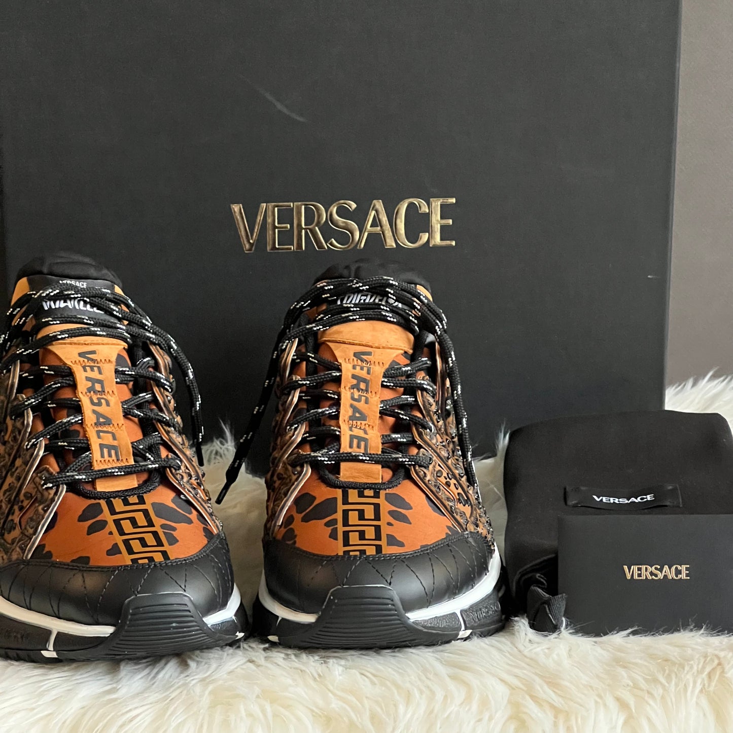 Versace Sneaker Vitello Stampa Dalmata Mix Material