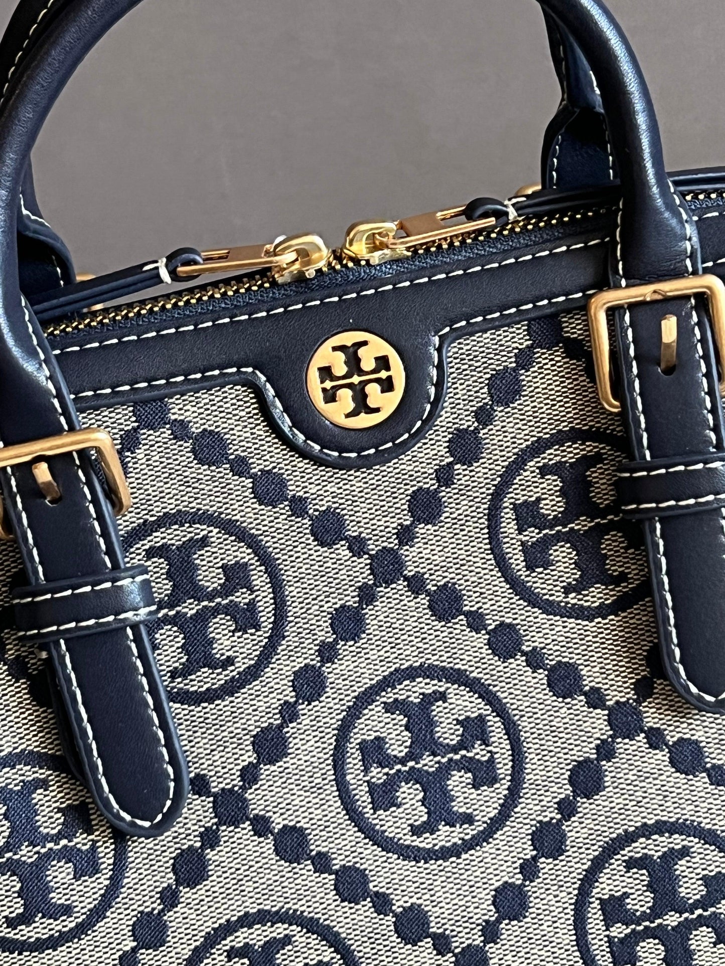 Tory Burch Monogram Jacquard Barrel Bag