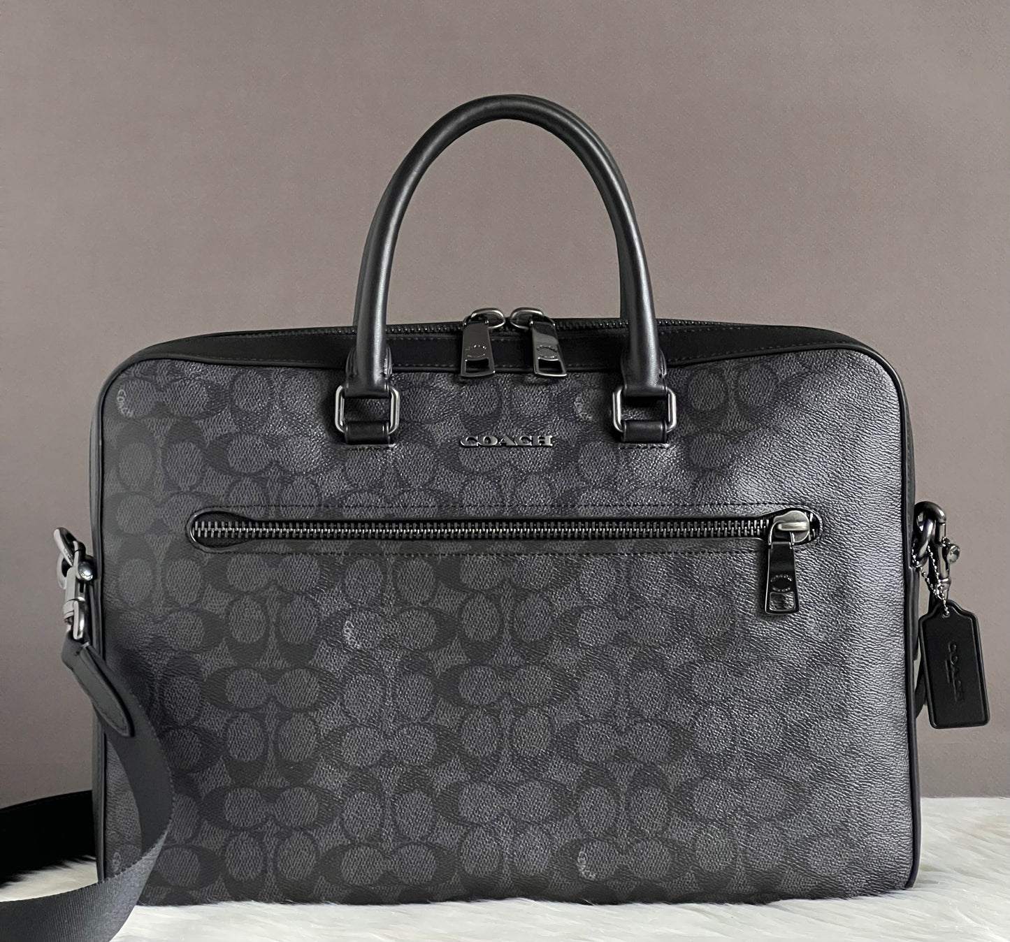 Coach Ethan Slim Brief In Signature Canvas