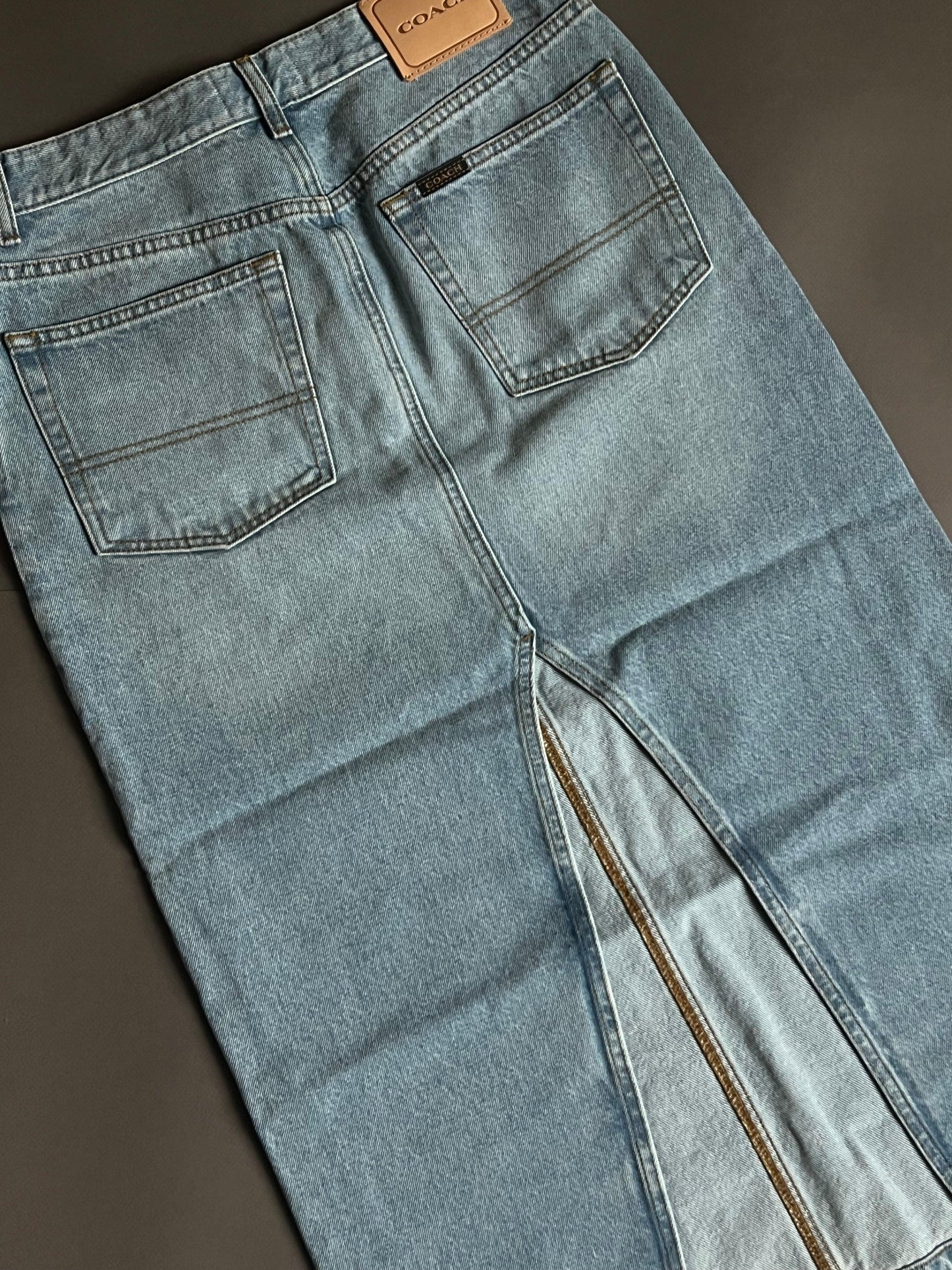 Coach Long Denim Skirt