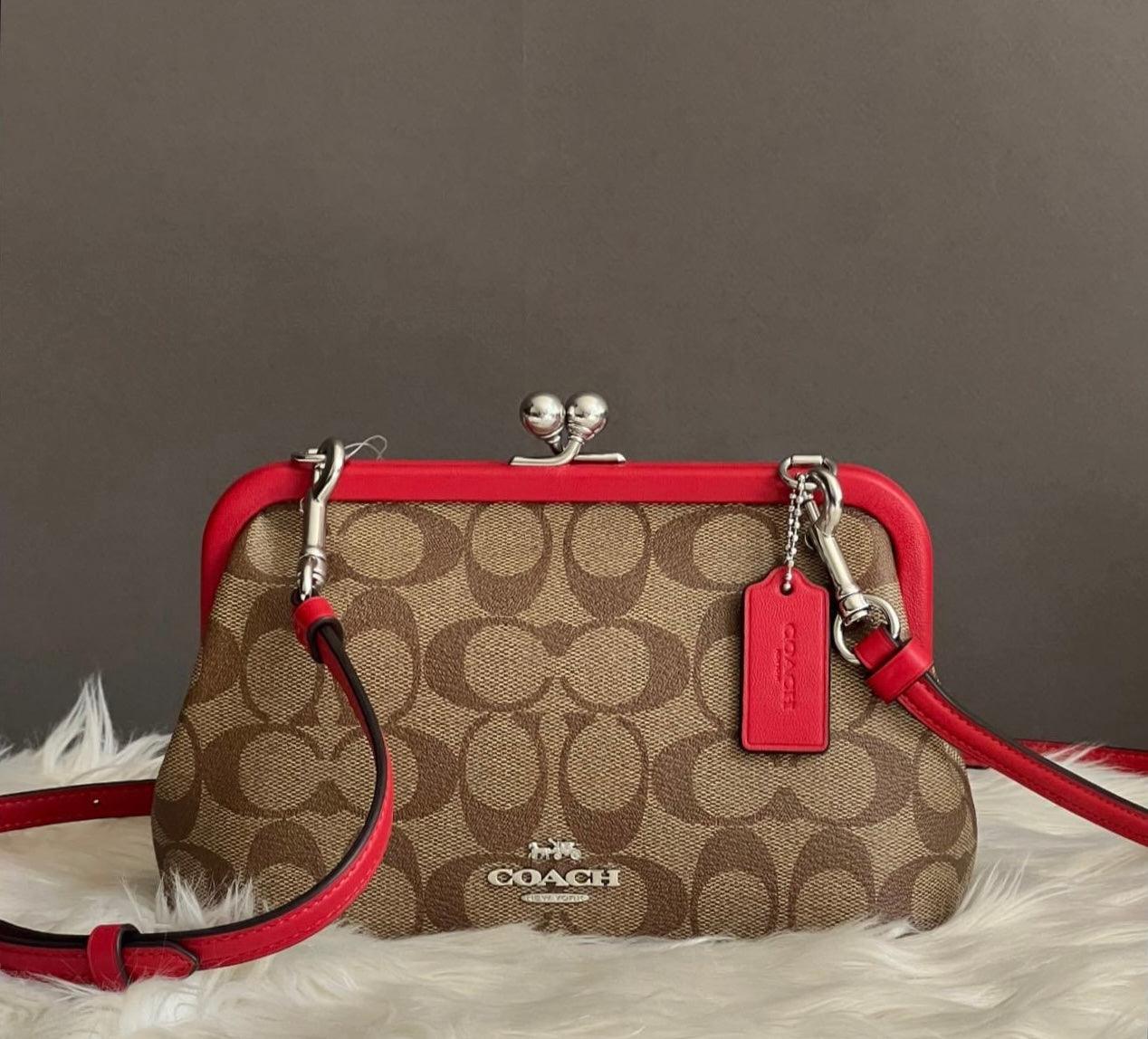Coach Nora Kisslock Crossbody in Signature Canvas