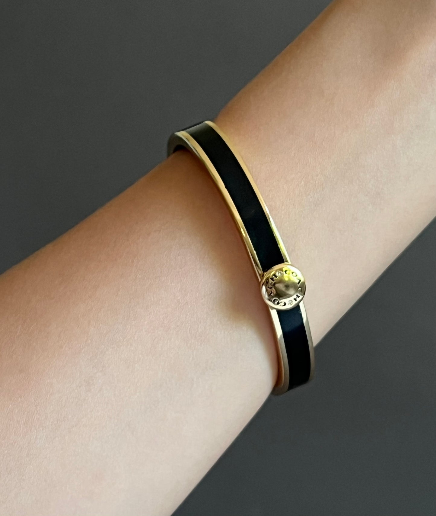 Coach Rivet Enamel Hinged Bangle