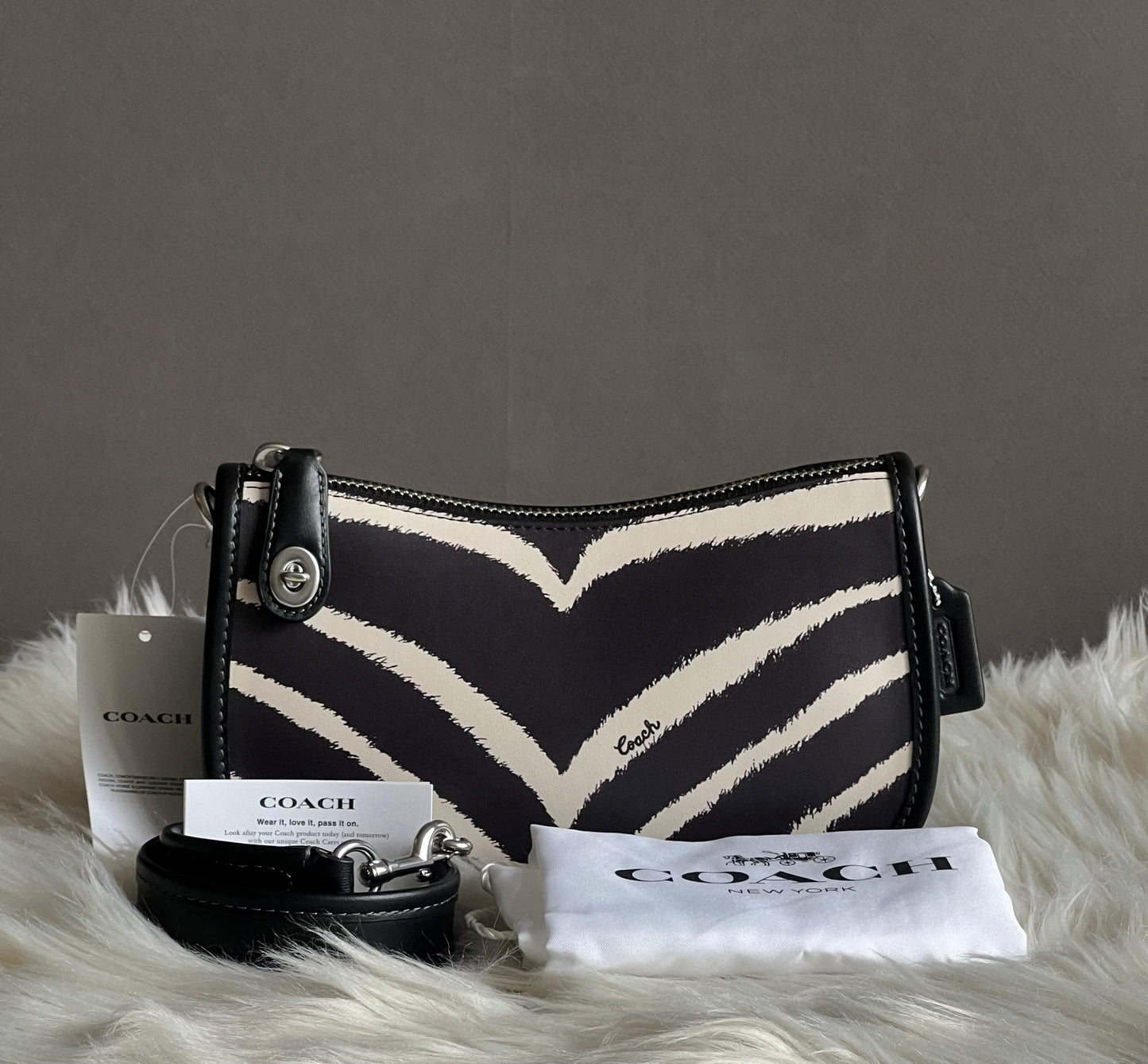 Coach Swinger 20 with Zebra Print