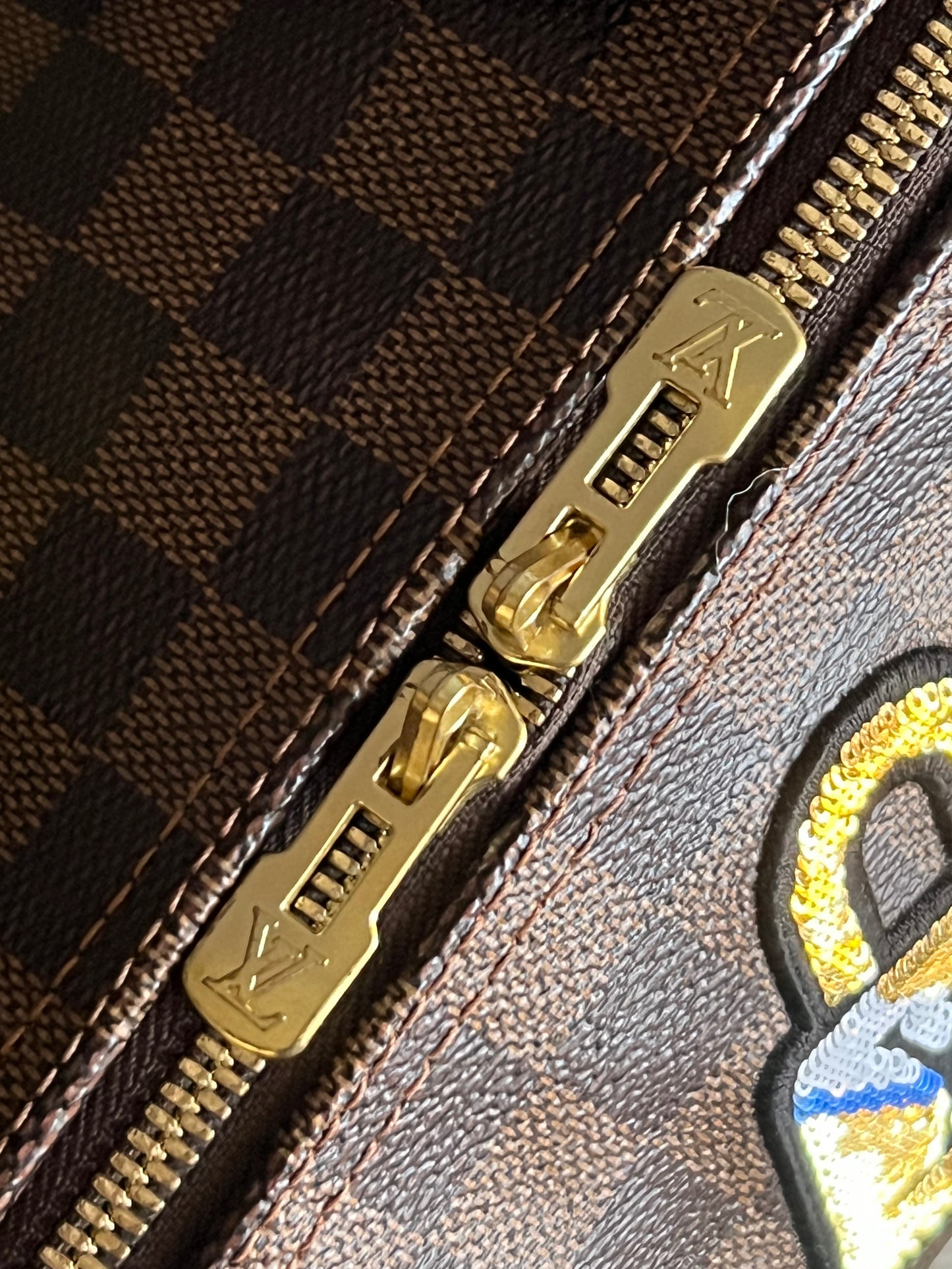 Louis Vuitton Damier Speedy 30 World Tour with Patches