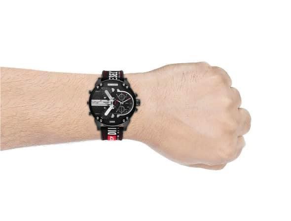 Diesel Men’s Mr. Daddy 2.0 Stainless Steel Quartz Watch with Nylon Strap