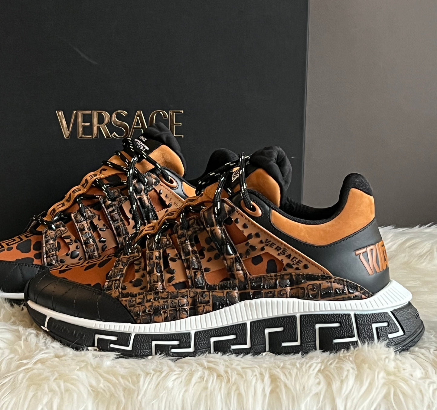 Versace Sneaker Vitello Stampa Dalmata Mix Material