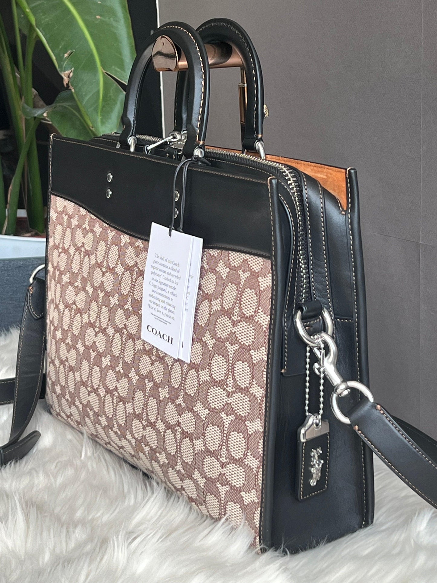 Coach Rogue Brief in Signature Textile Jacquard