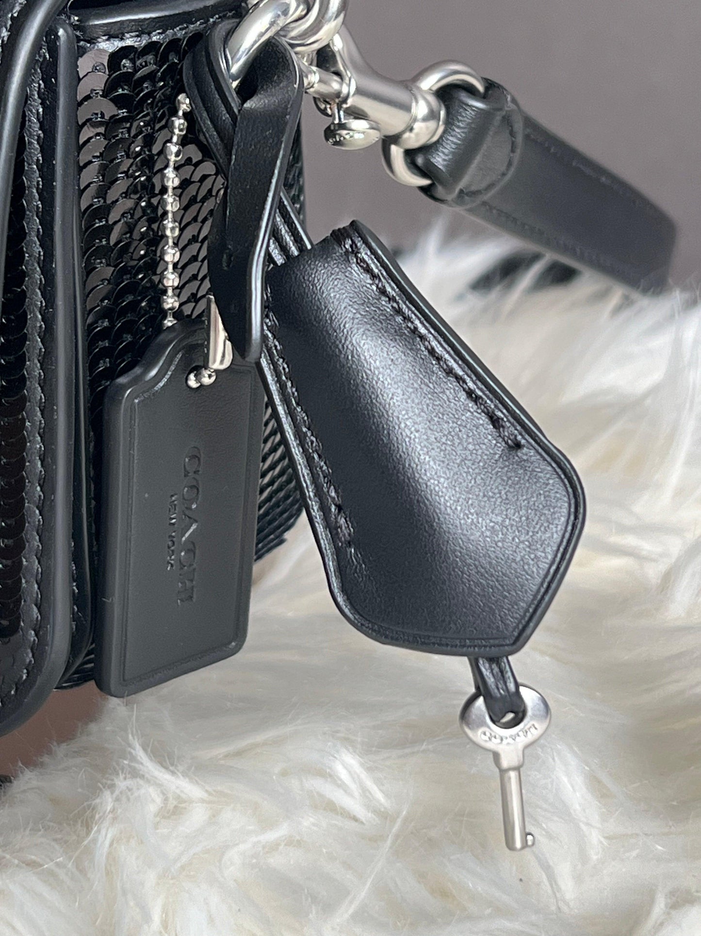 Coach Studio Baguette Bag with Sequins
