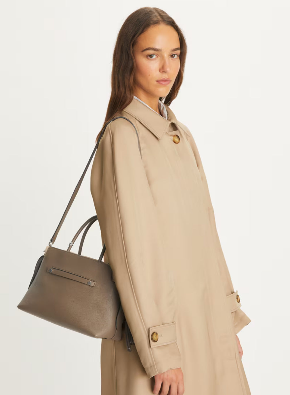Tory Burch Mercer Pebbled Satchel
