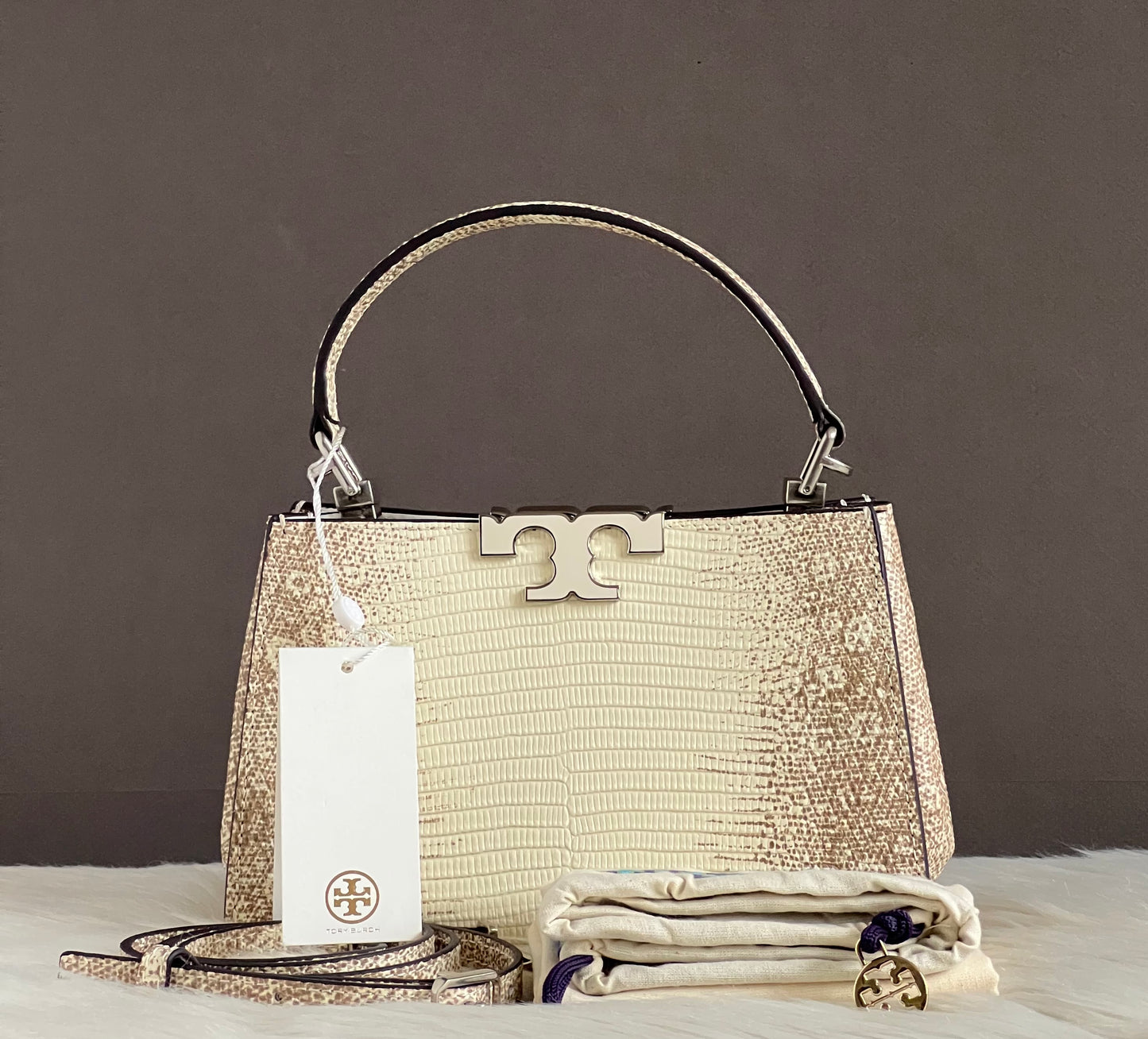 Tory Burch Eleanor Lizard Mini Satchel