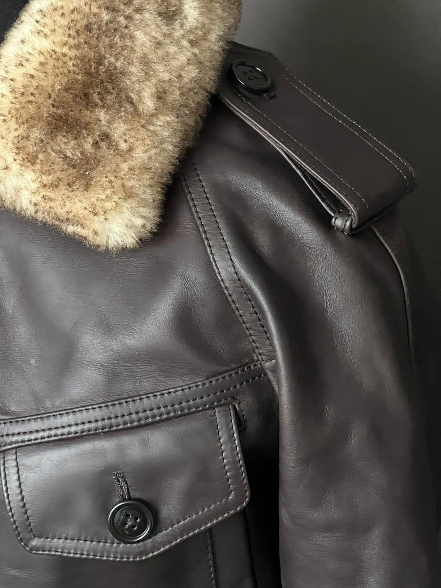 Coach Cropped Leather Jacket