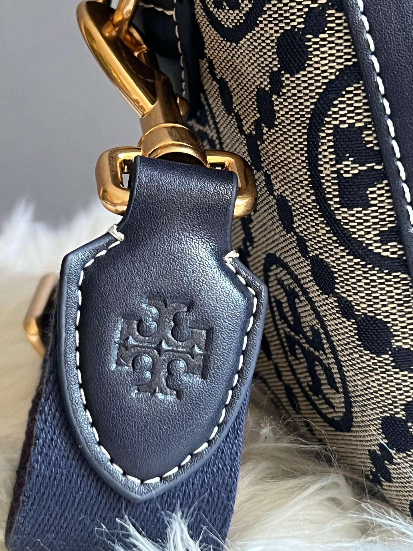 Tory Burch Monogram Jacquard Barrel Bag