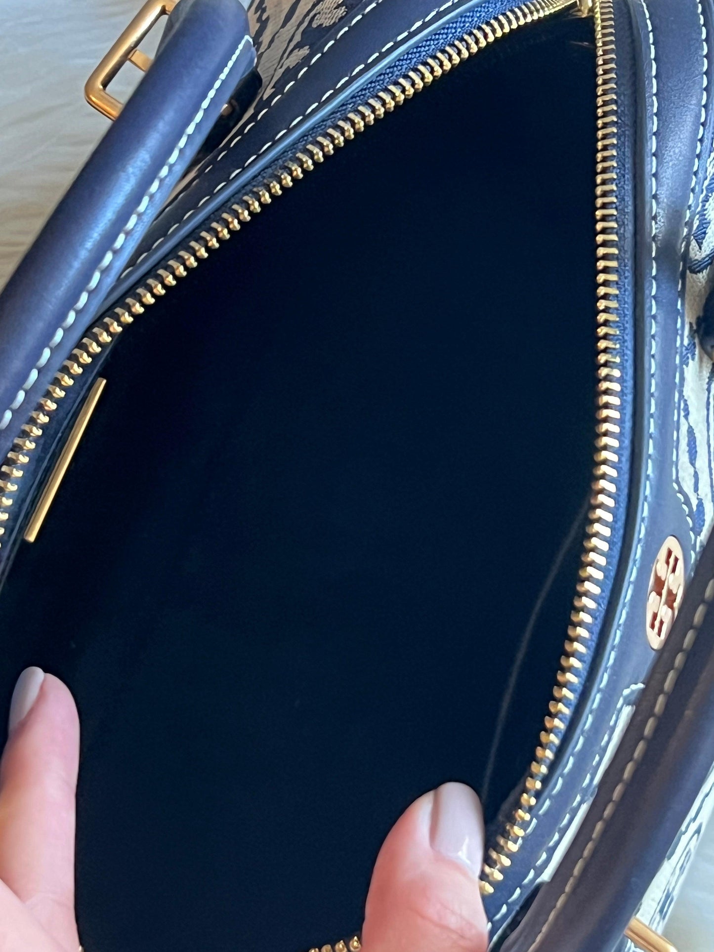 Tory Burch Monogram Jacquard Barrel Bag