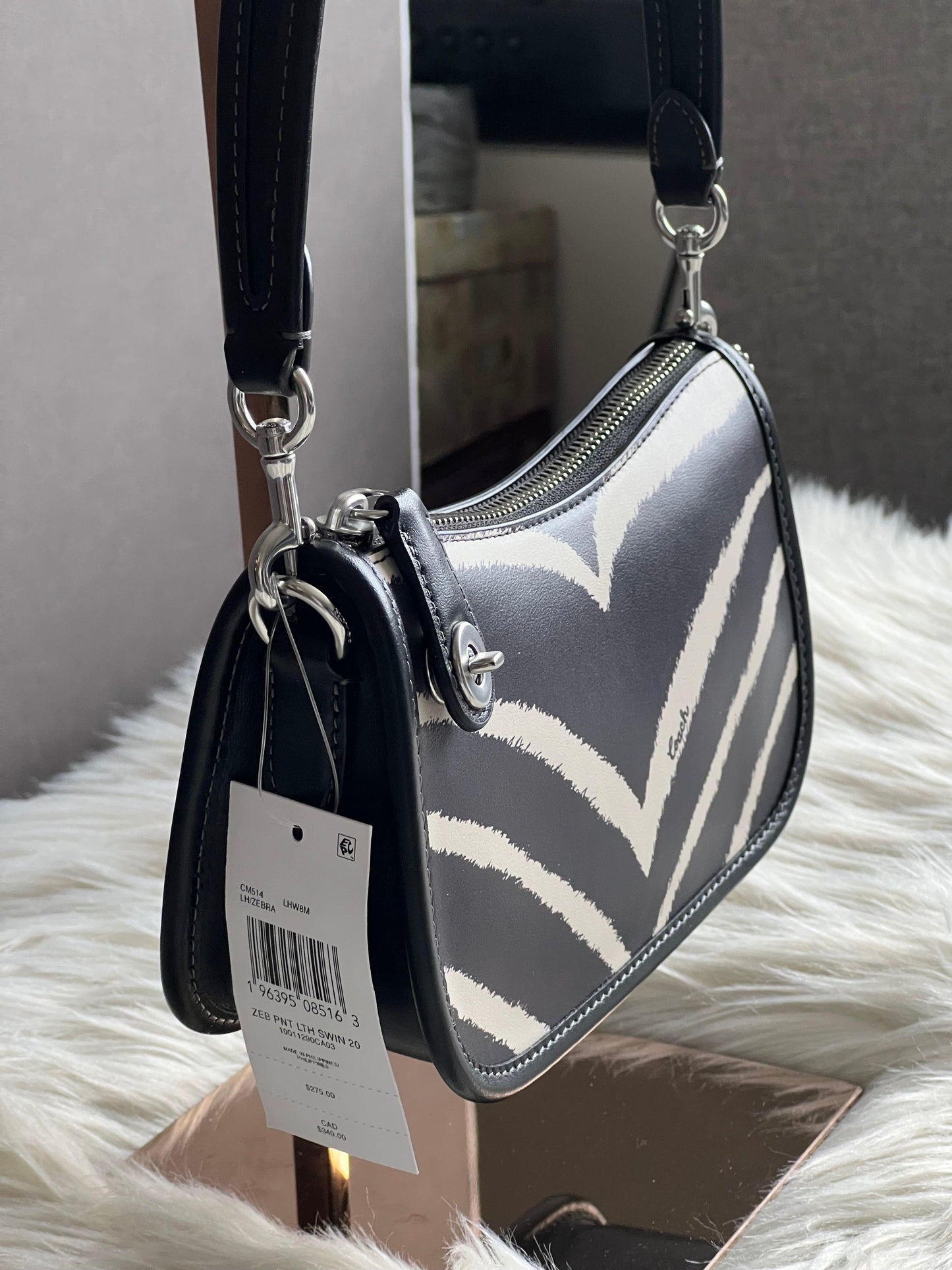 Coach Swinger 20 with Zebra Print