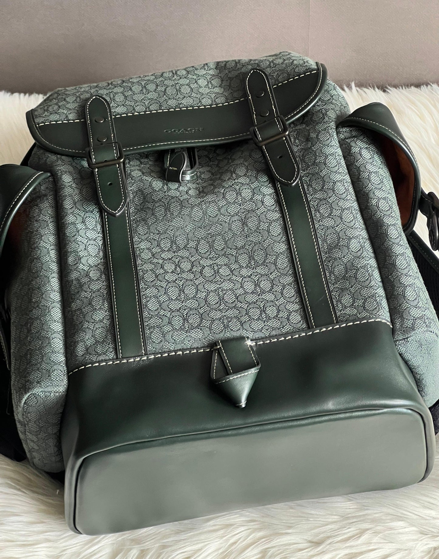 Coach Hitch Backpack in Micro Signature Jacquard