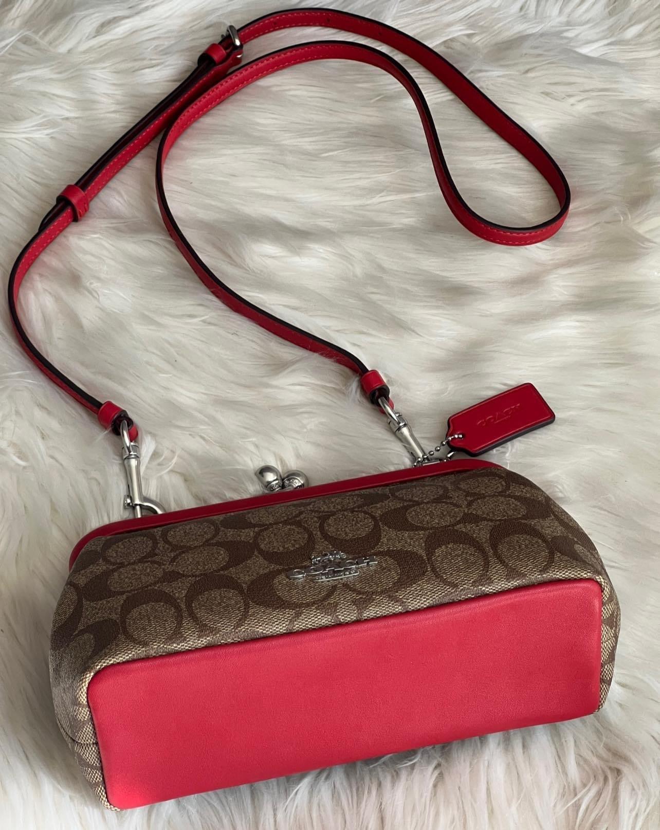 Coach Nora Kisslock Crossbody in Signature Canvas