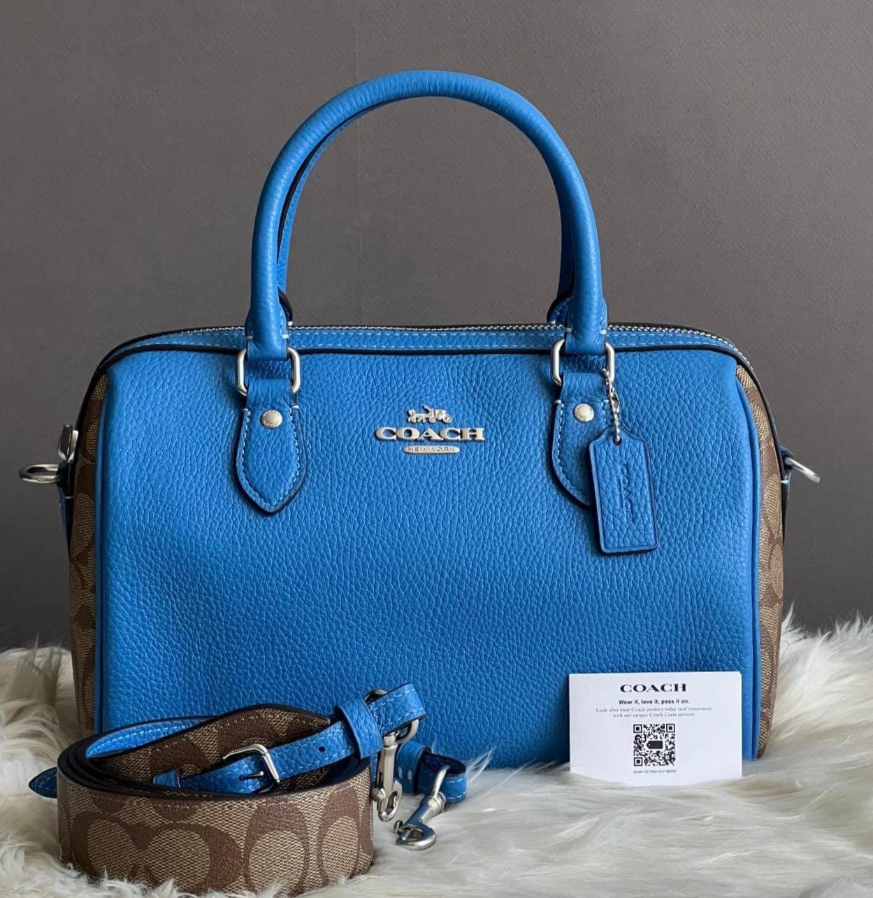 Coach Rowan Satchel with Signature Canvas Detail