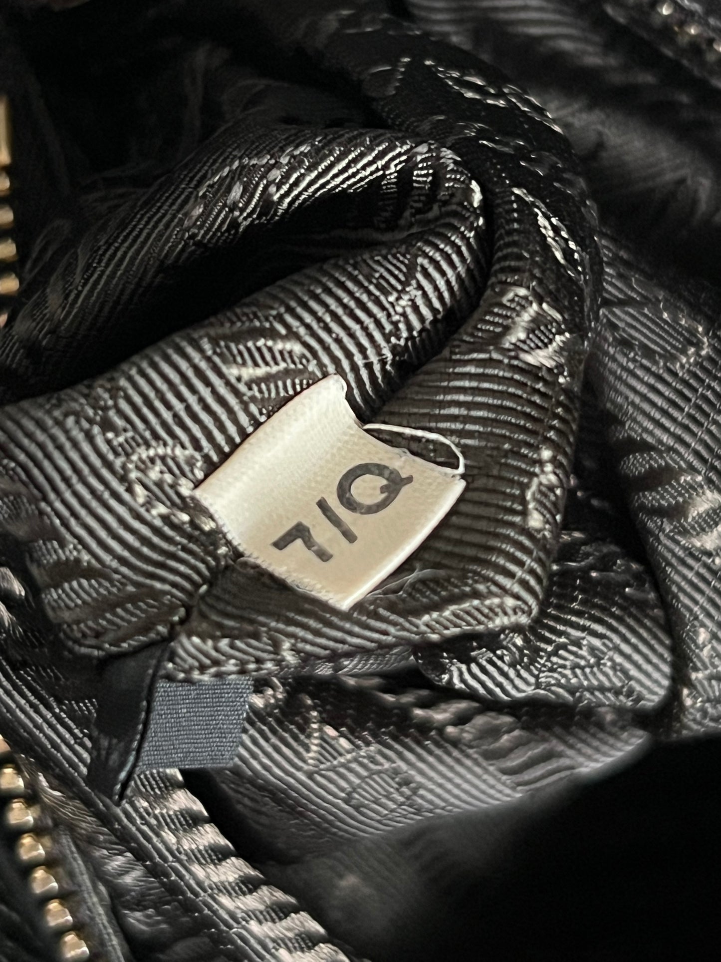 Prada Tessuto Gaufre Nylon Ruched Bag