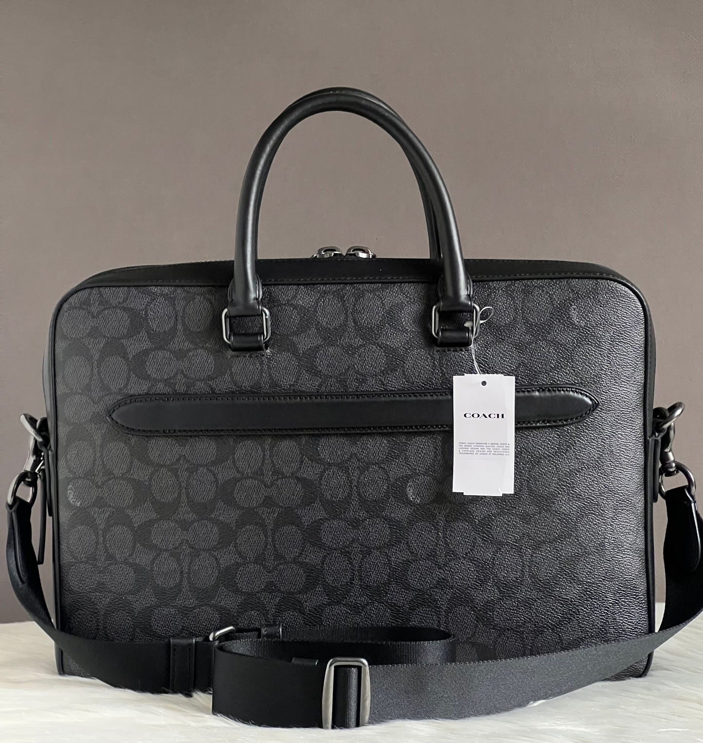 Coach Ethan Slim Brief In Signature Canvas
