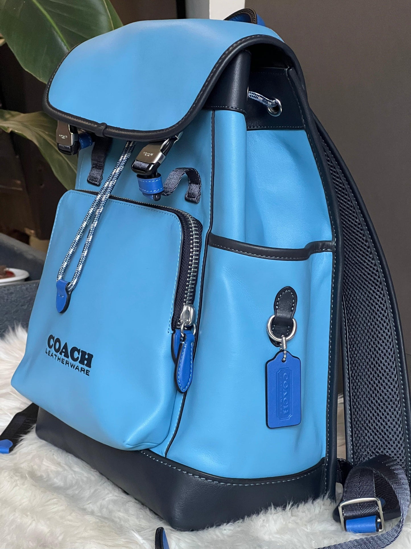 Coach League Flap Backpack in Colorblock