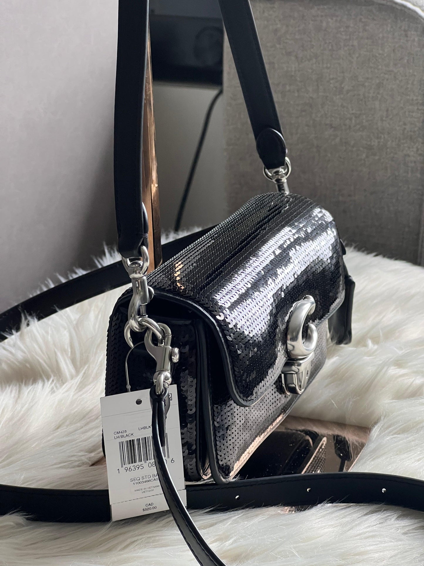 Coach Studio Baguette Bag with Sequins