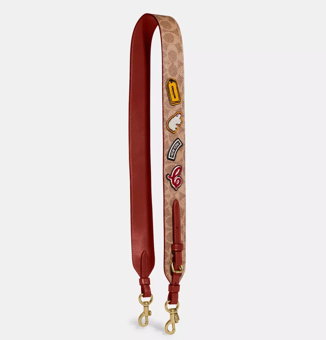Coach Strap In Signature Canvas With Patches