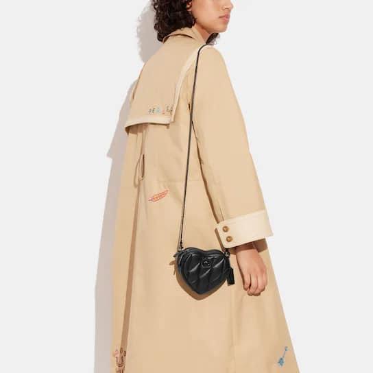 Coach Heart Crossbody 14 with Pillow Quilting