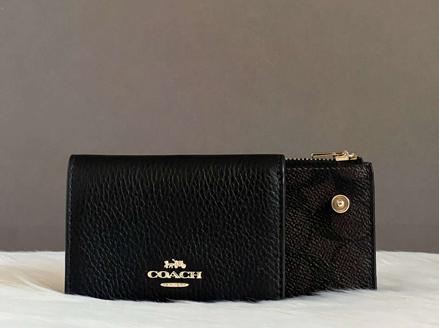 Coach Card Holder Wallet In Signature Canvas
